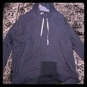 Blue sweater with hood